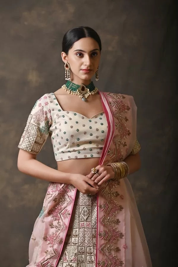 Blush & Ivory Zardosi Bridal Lehenga Set
