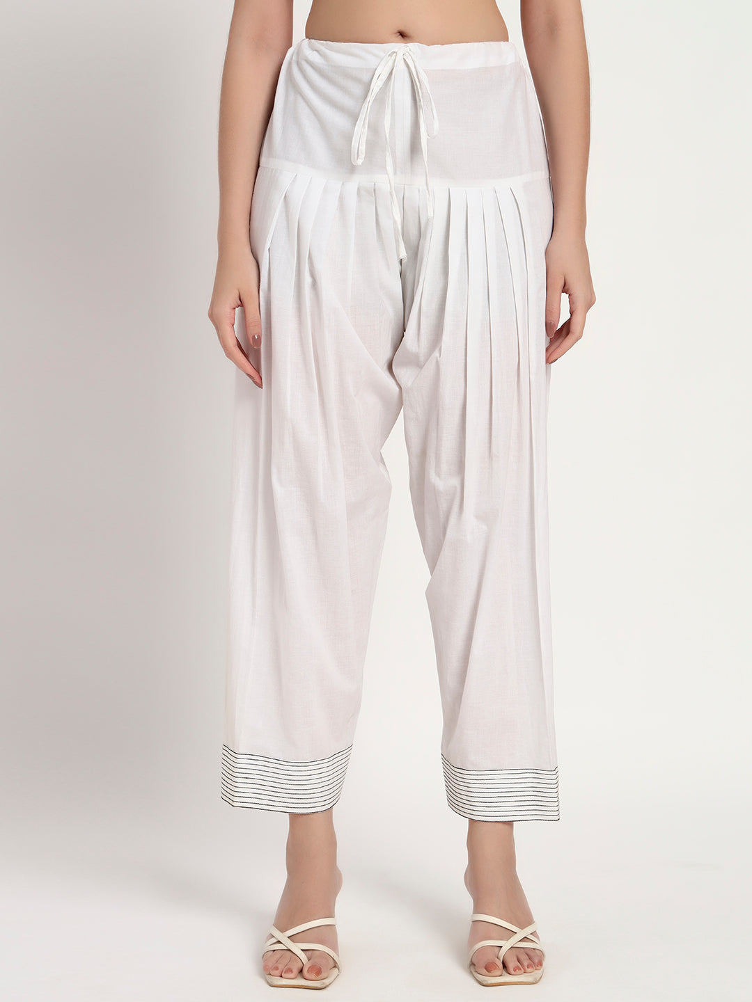 Black & Ivory Organic-Cotton Embroidered Kurta Set