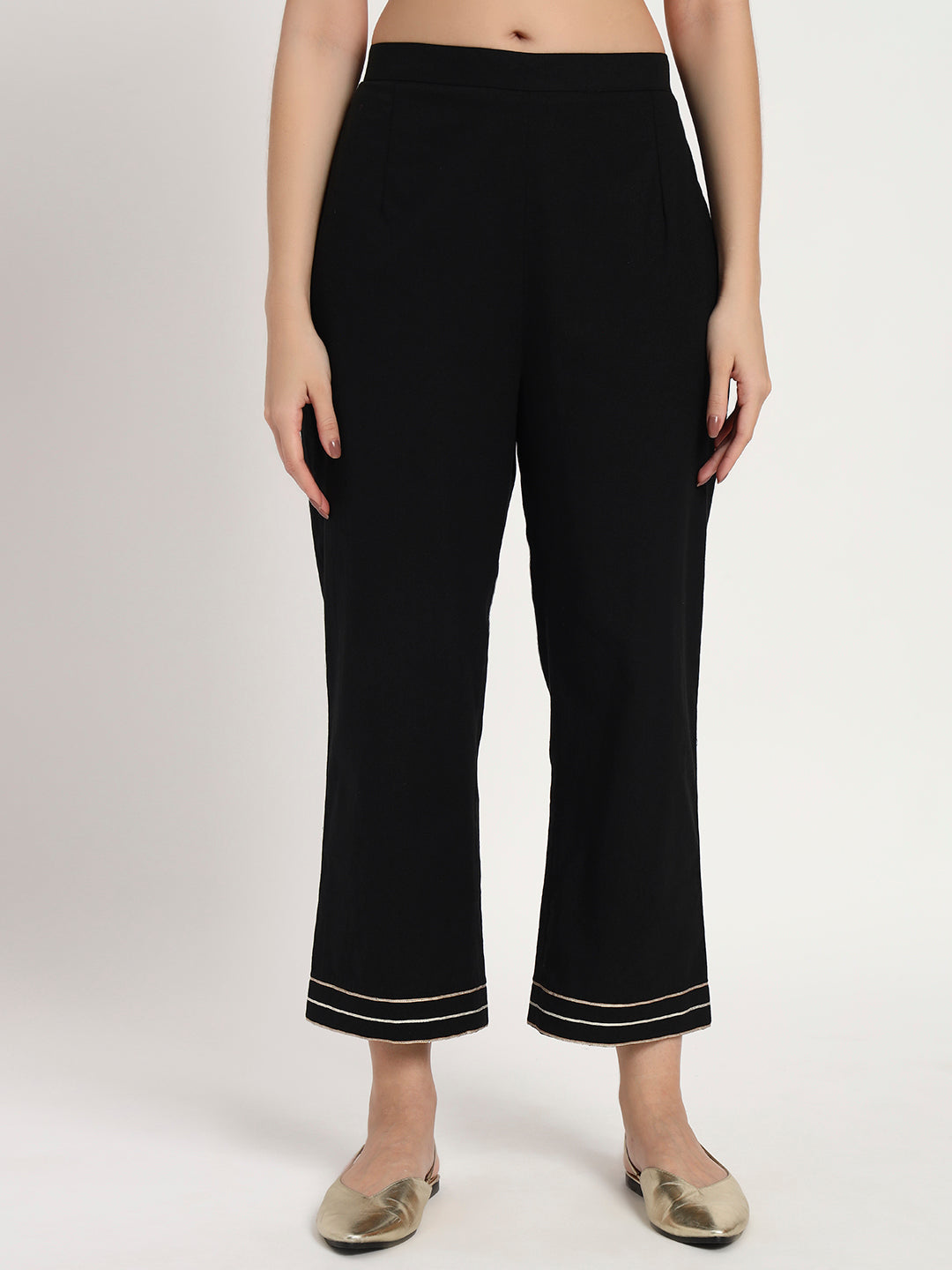 Black Organic-Cotton Ripple-Stripe Kurta Set