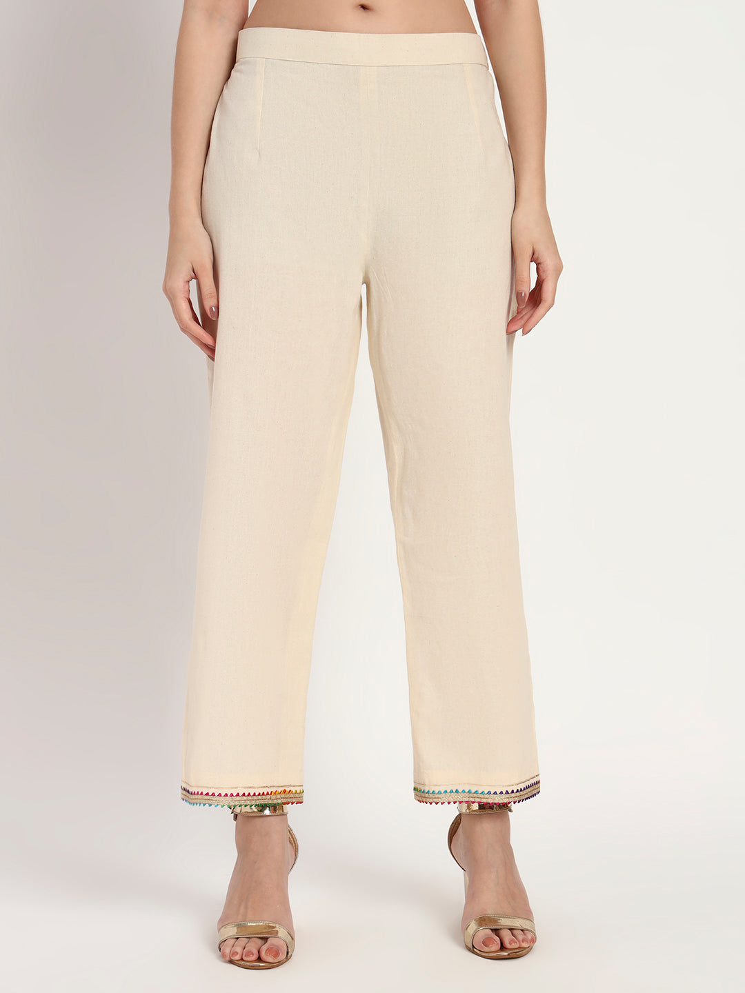 Ivory Organic-Cotton Yoke-Pintuck Kurta Set