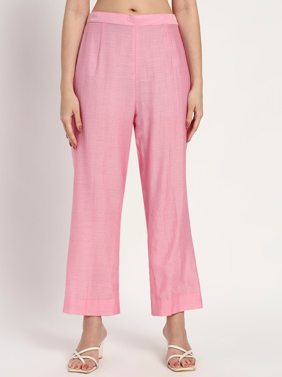 Blush Cotton-Silk Embroidered Kurta Set