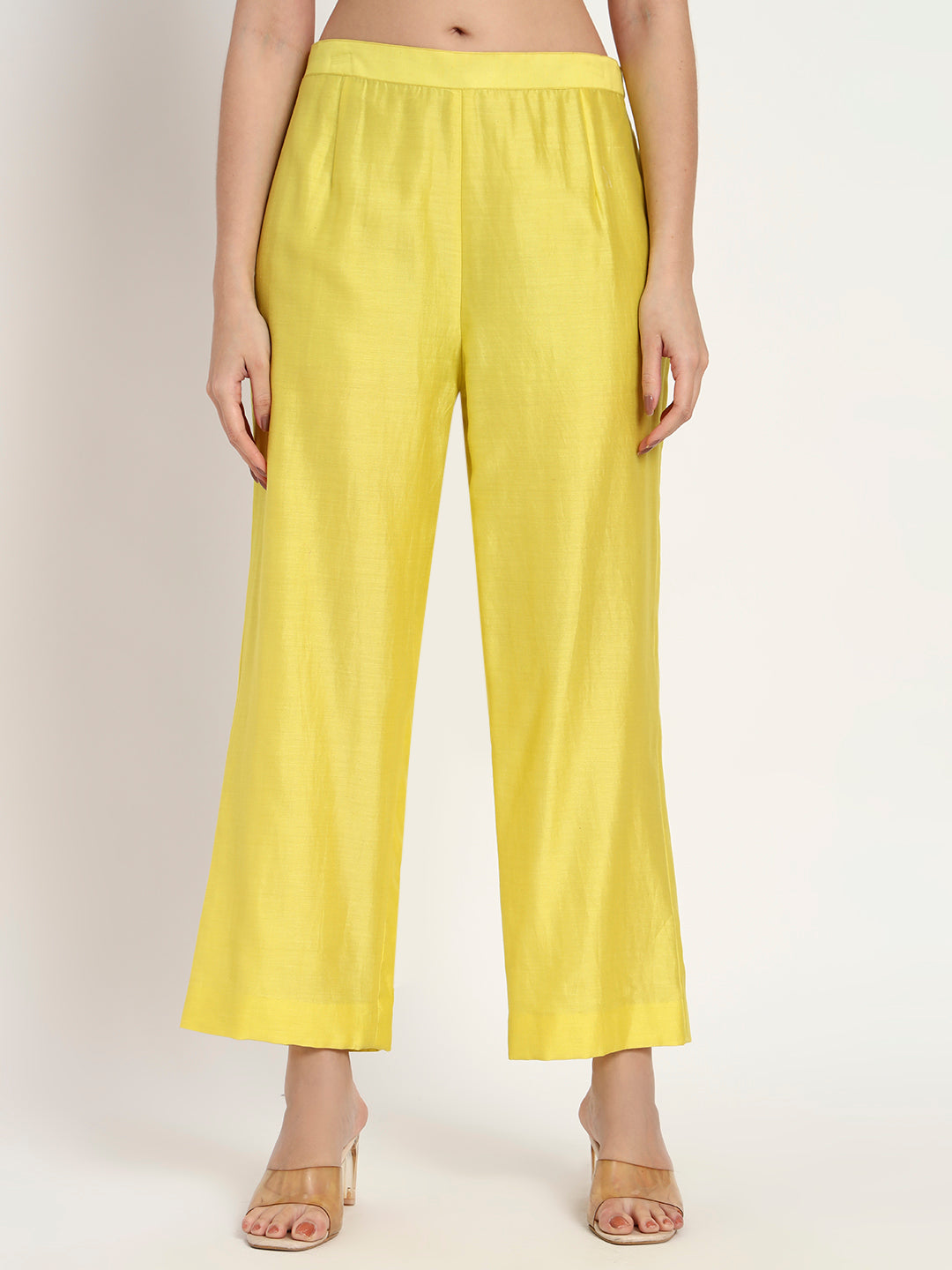 Marigold Silk-Chanderi Bird-Embroidered Kurta Set