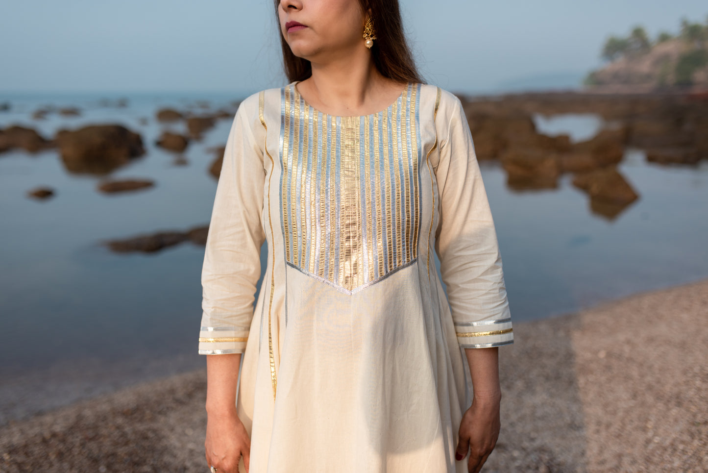 Ivory Grace Anarkali Set