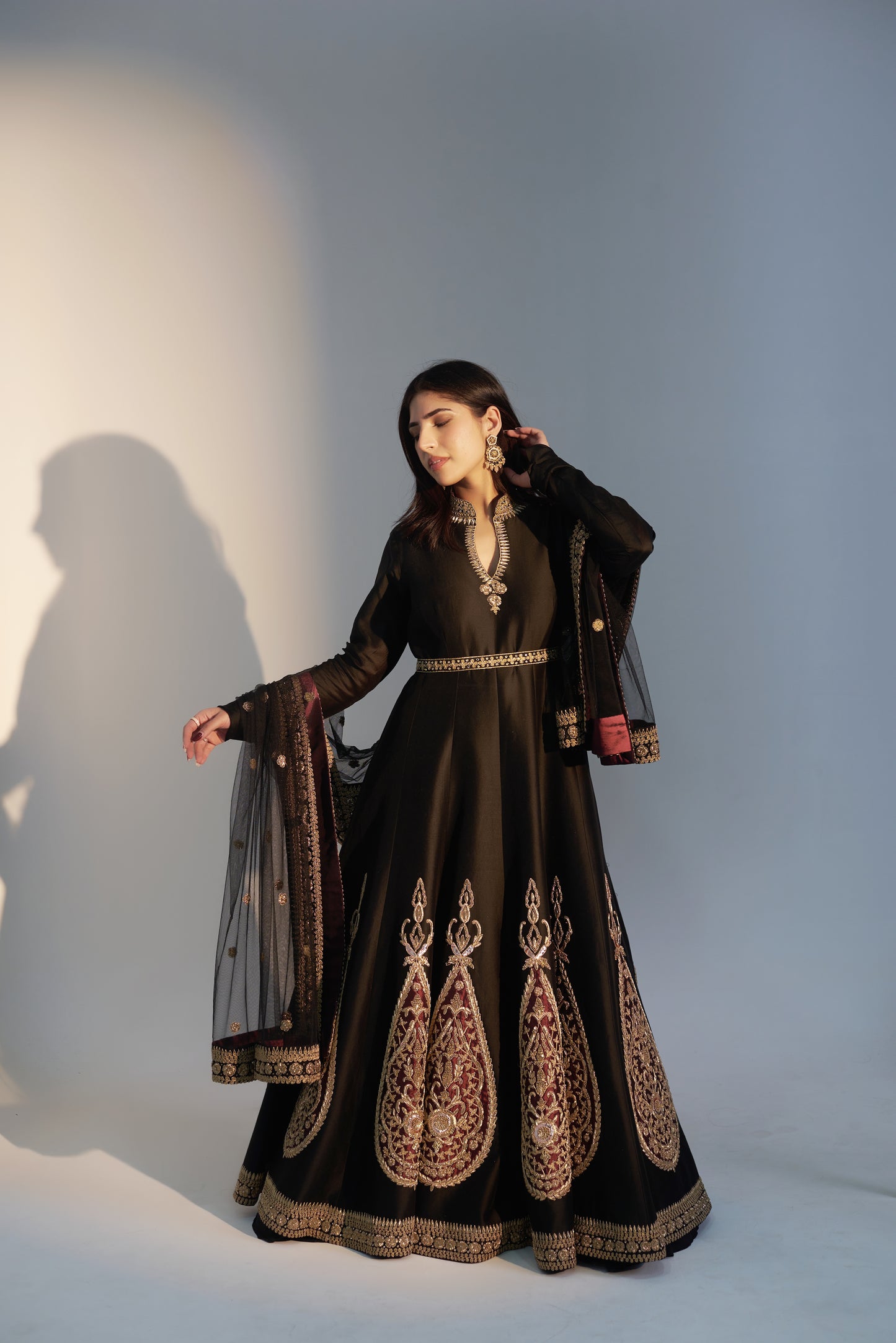 Silk Chanderi Anarkali Set