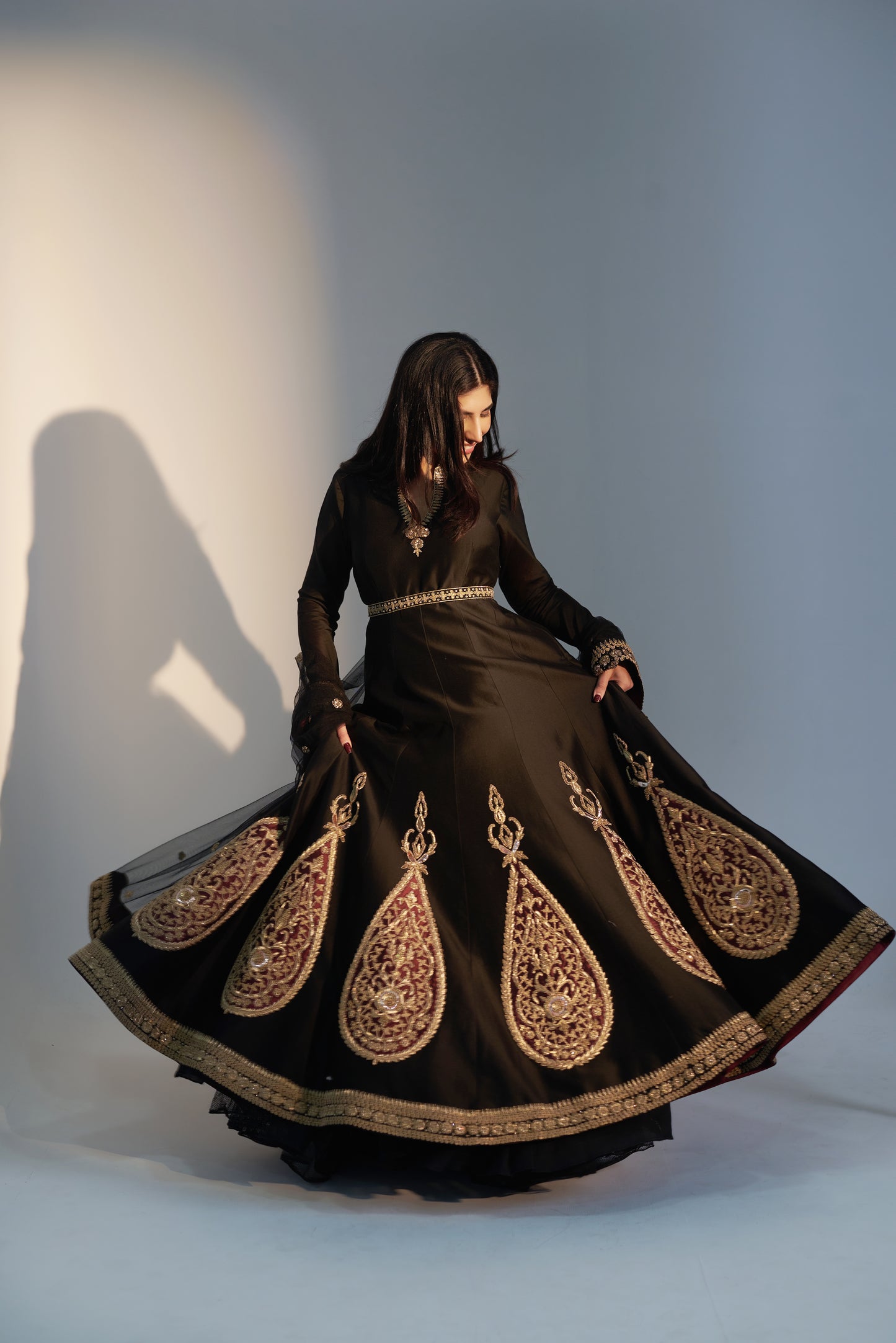 Silk Chanderi Anarkali Set
