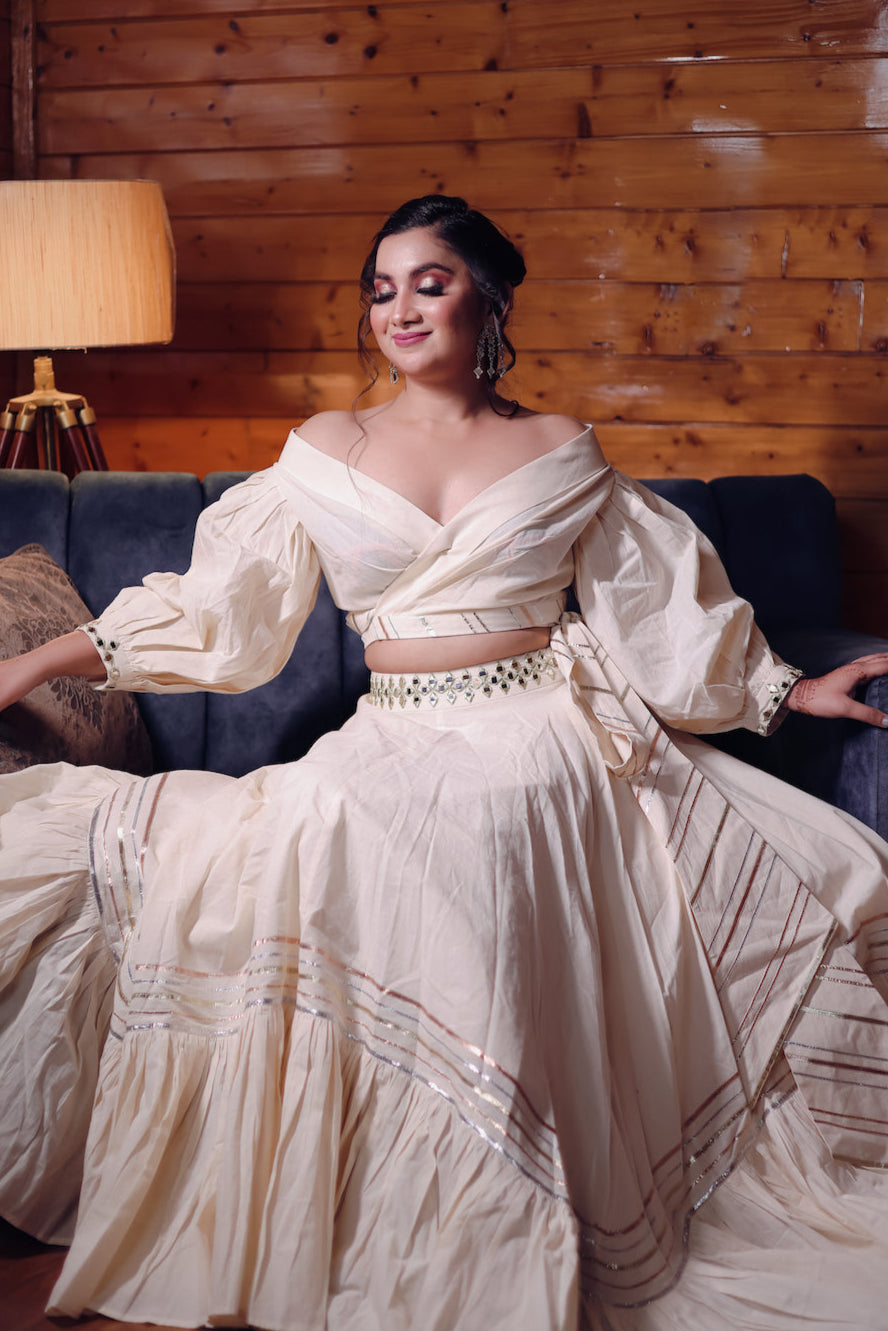 Ethereal Ivory Lehenga Set