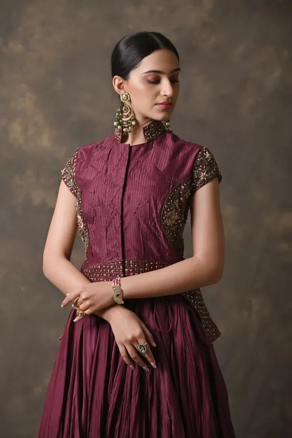 Wine Elegance Corset with wine skirt