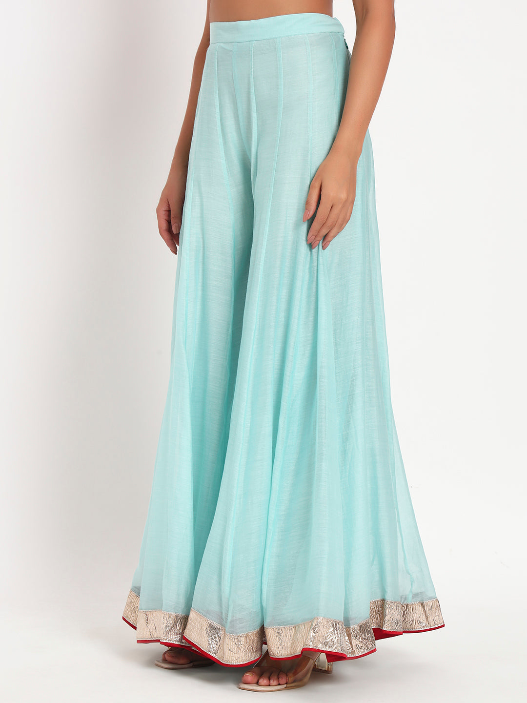 Aqua Grace Mal Chanderi Sharara Set