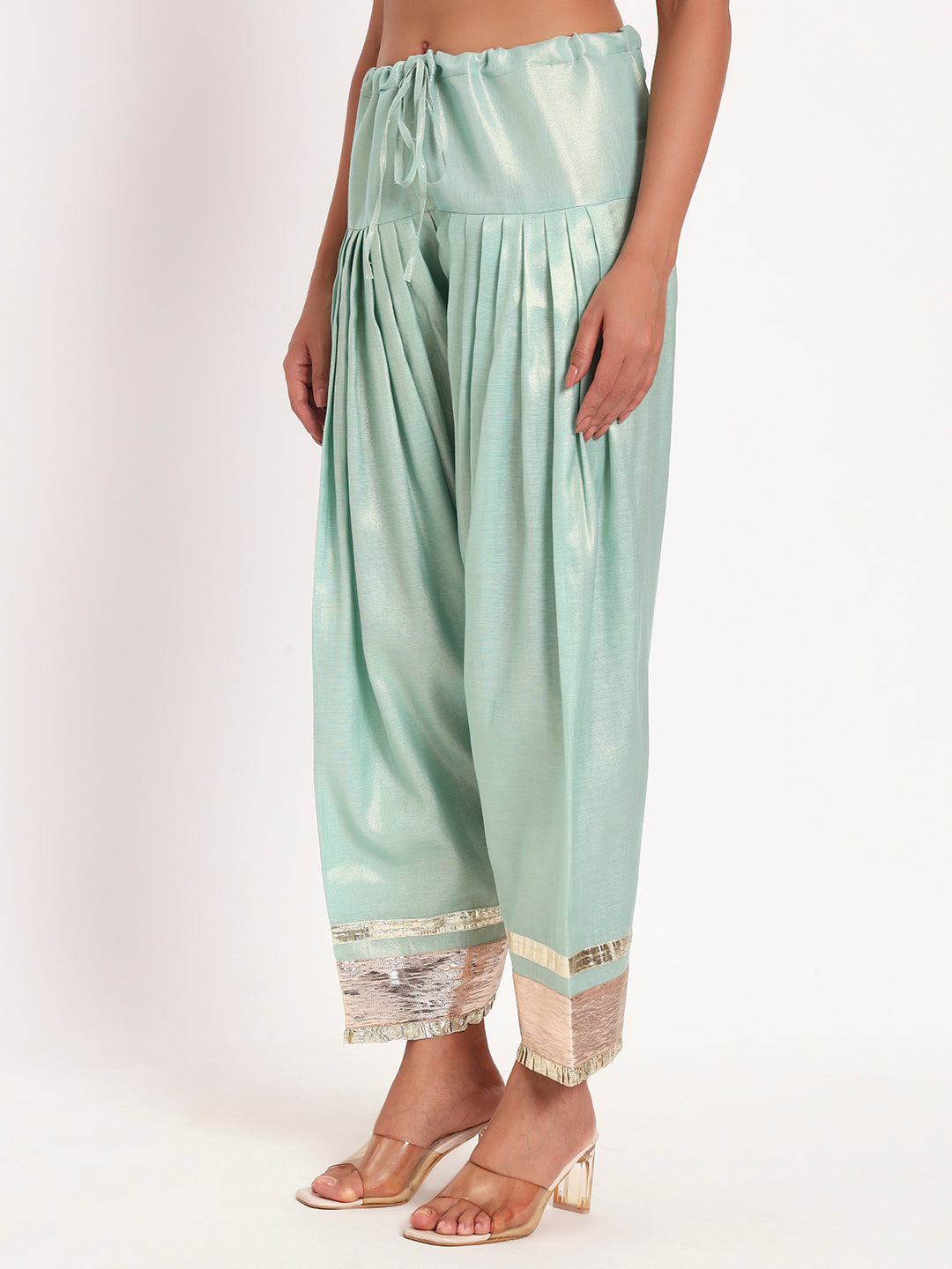 Mint Glow Tissue Salwar Set
