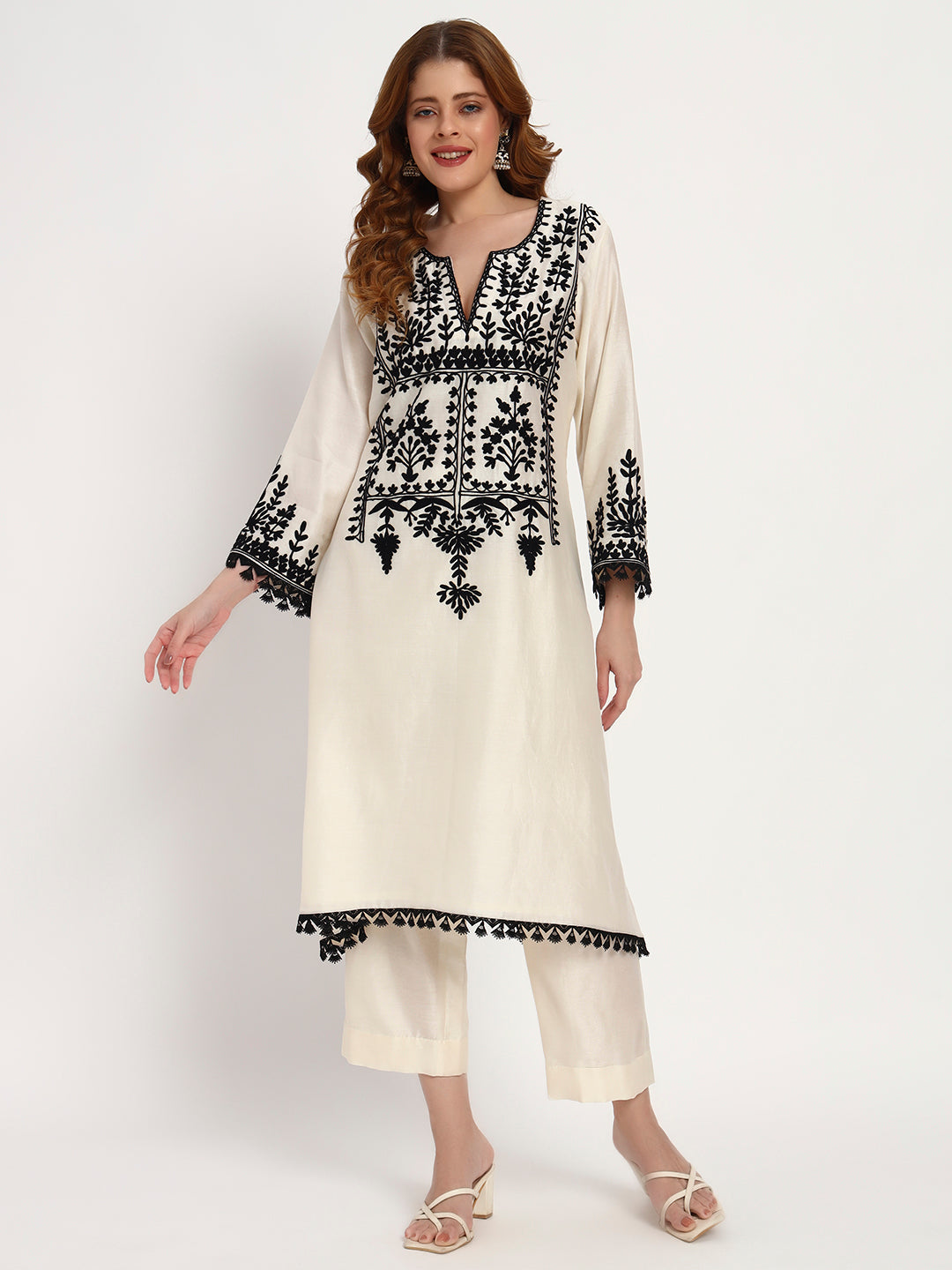 Ivory Cotton-Silk Kurta Set