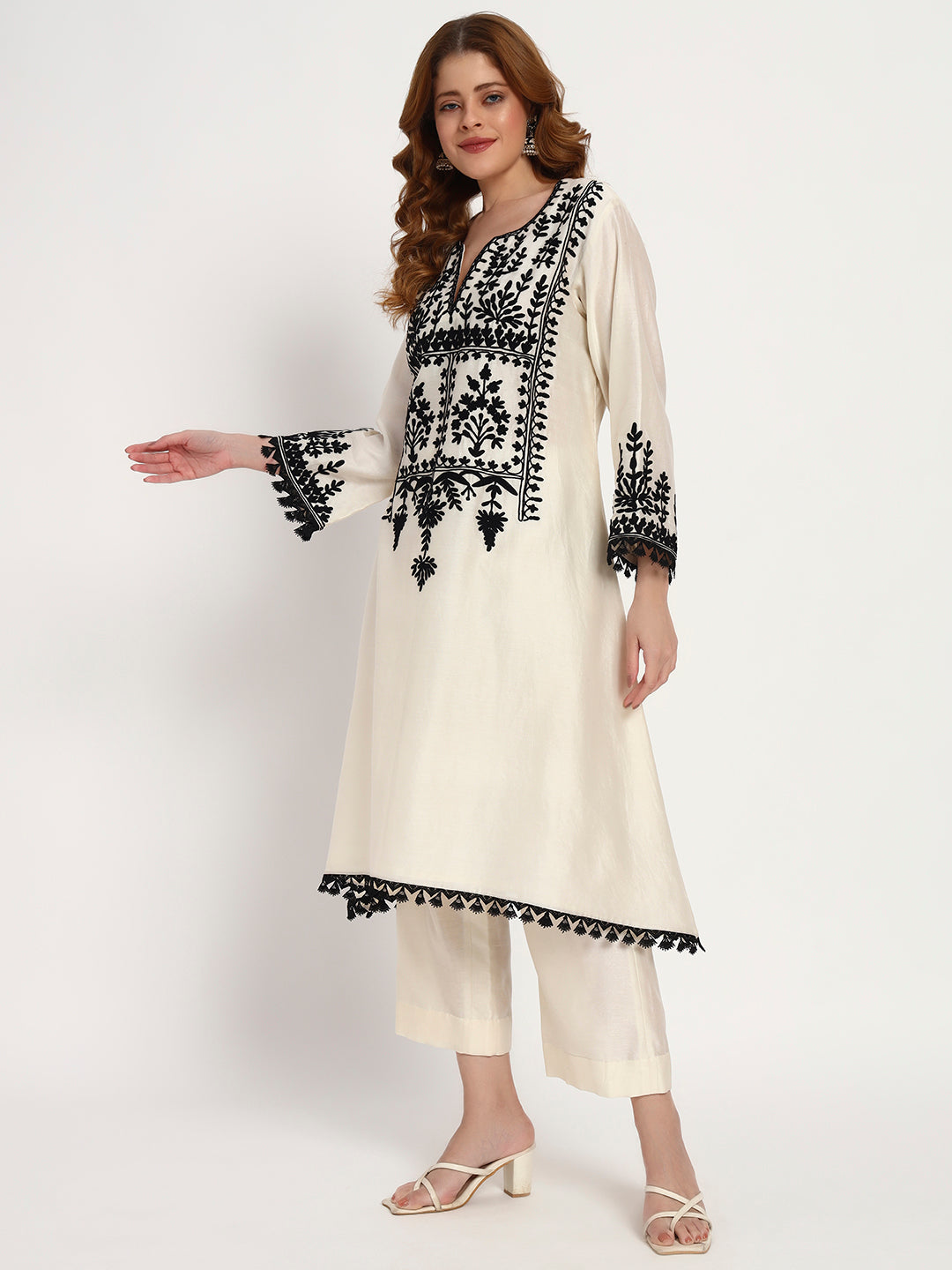 Ivory Cotton-Silk Kurta Set