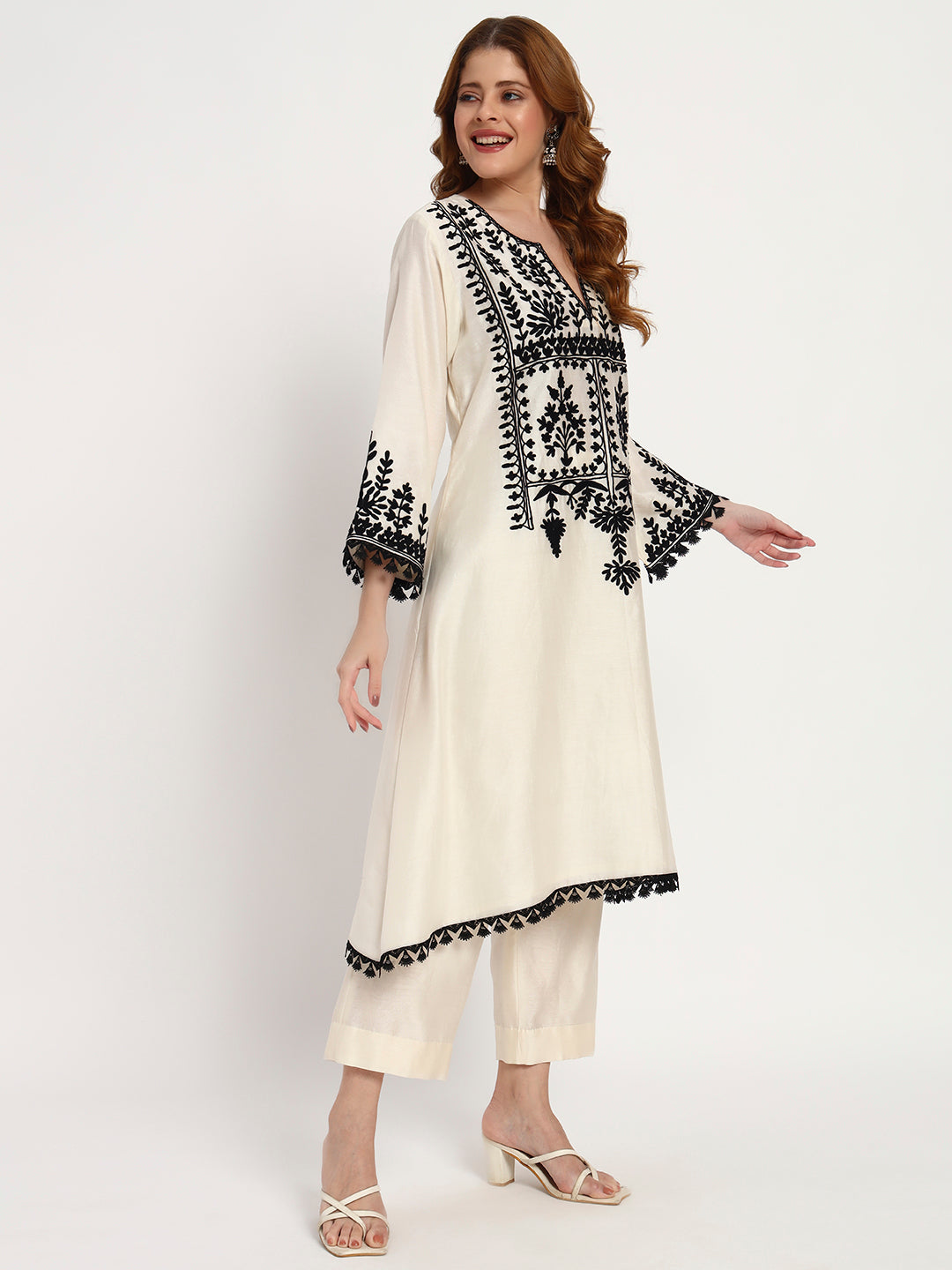 Ivory Cotton-Silk Kurta Set