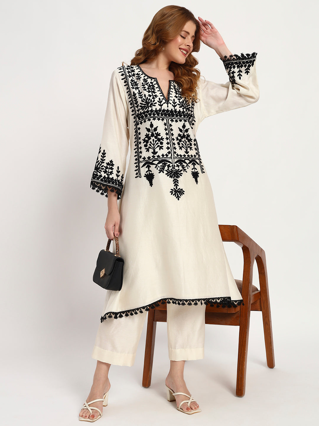 Ivory Cotton-Silk Kurta Set