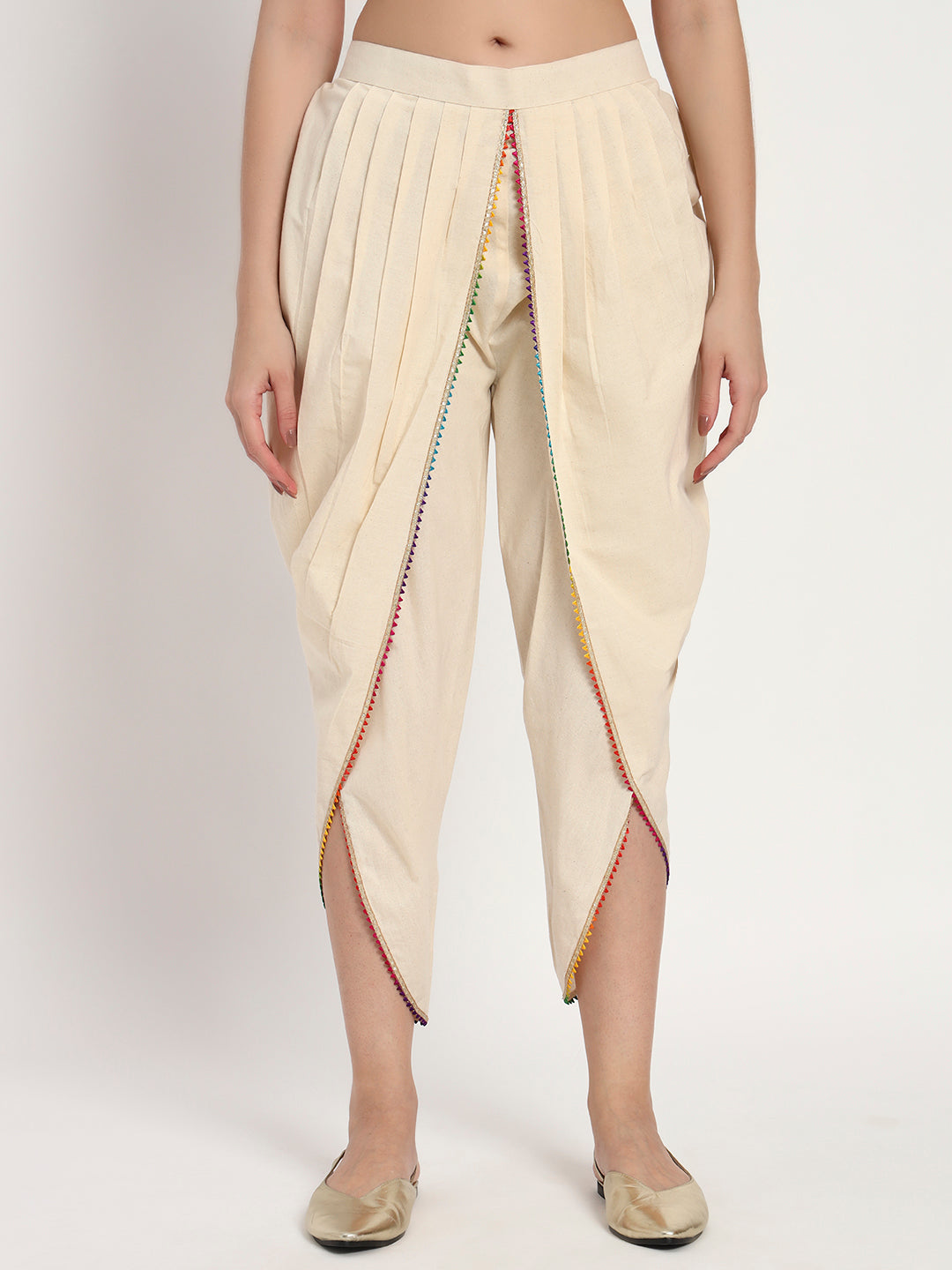 Ivory Organic-Cotton Tie-Front Kurta Set