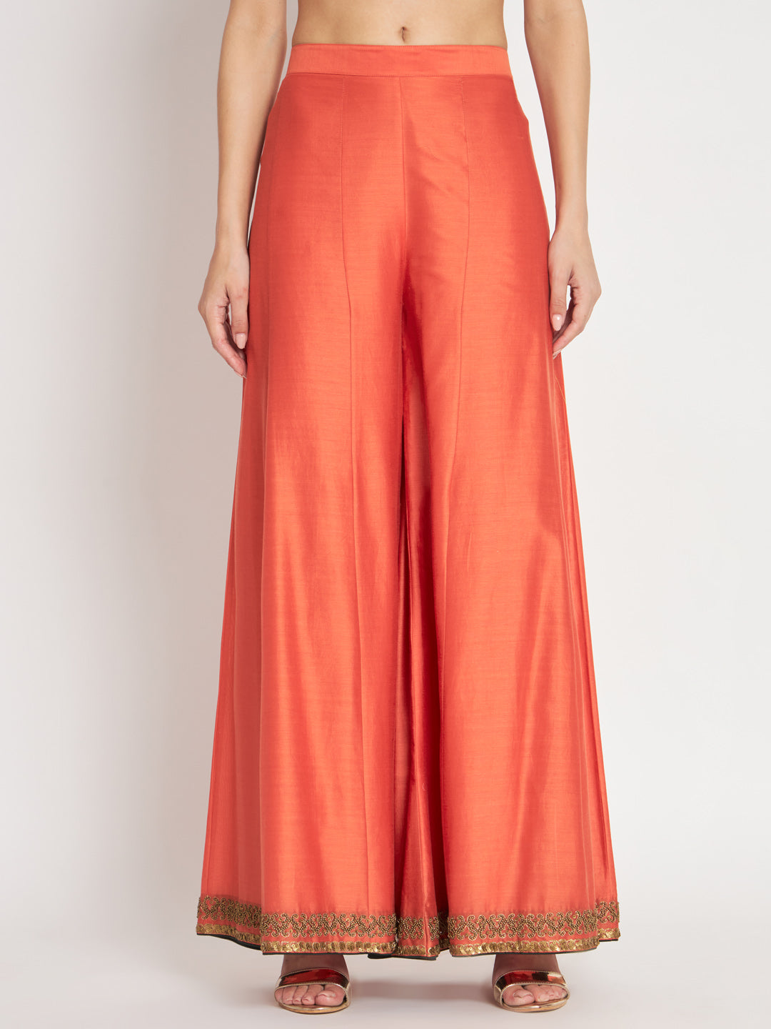 Silk Chanderi Kurta with Metal Hand Embroidery