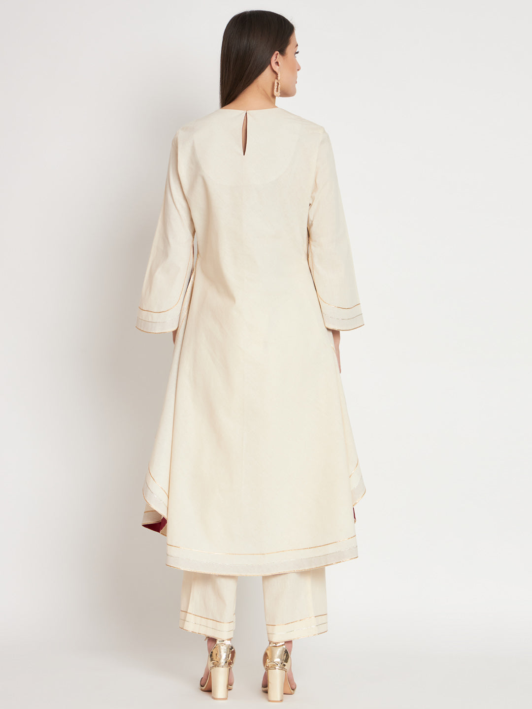 Ivory matka Kurta Set