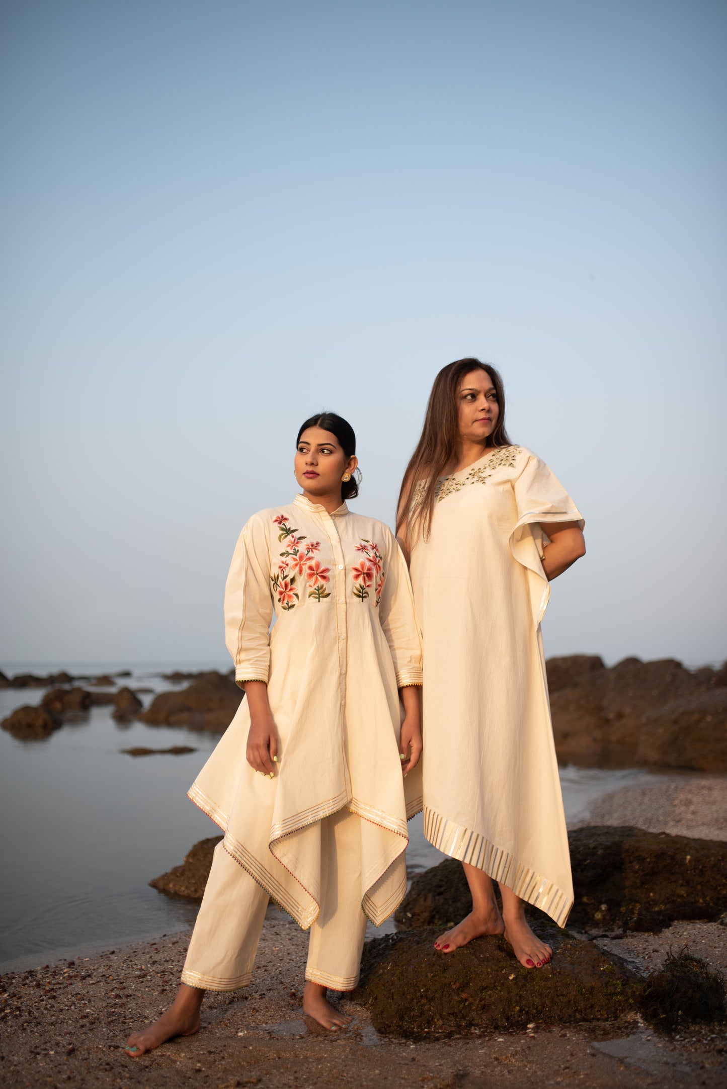 Saira Ivory Kaftan Dress