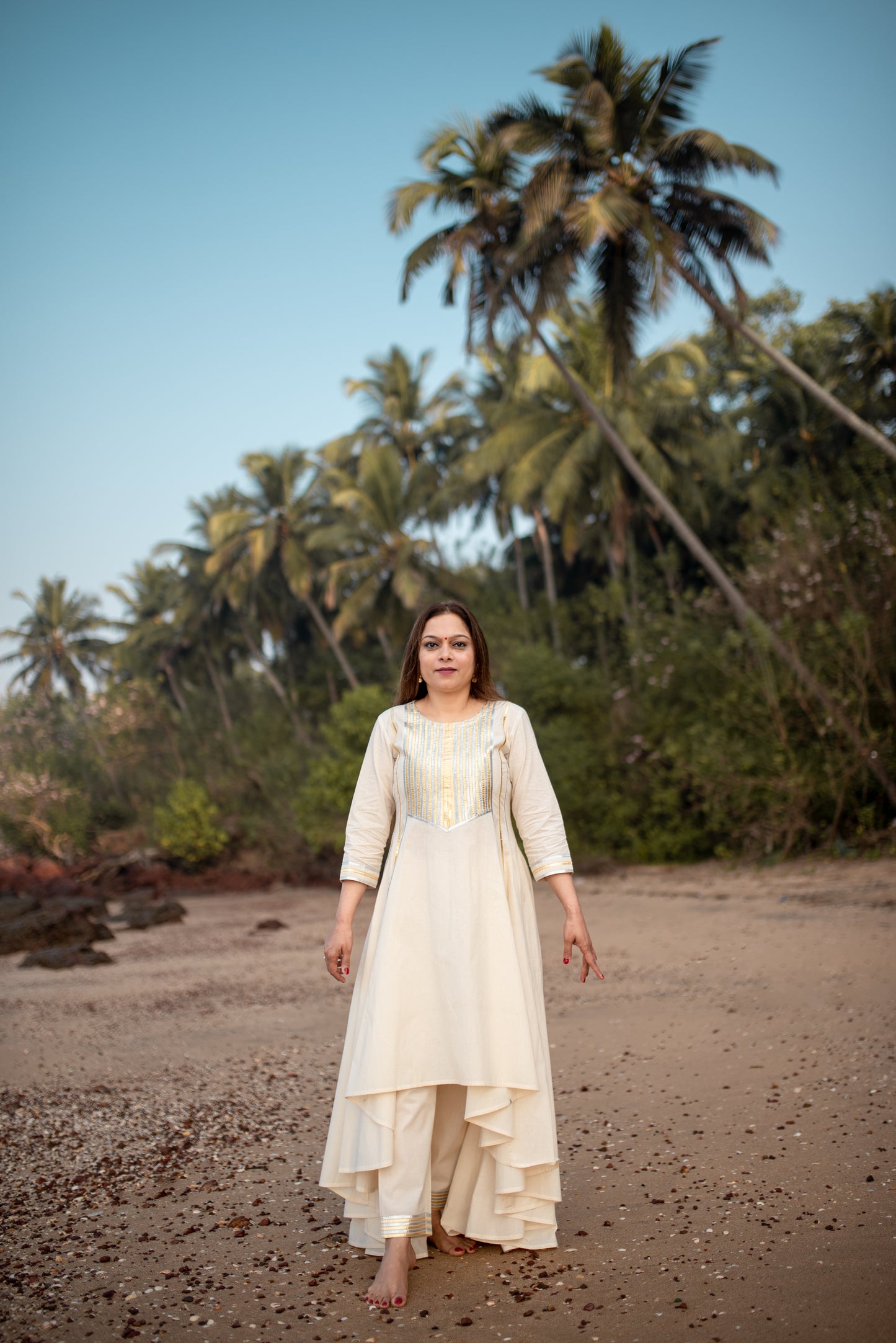 Ivory Grace Anarkali Set