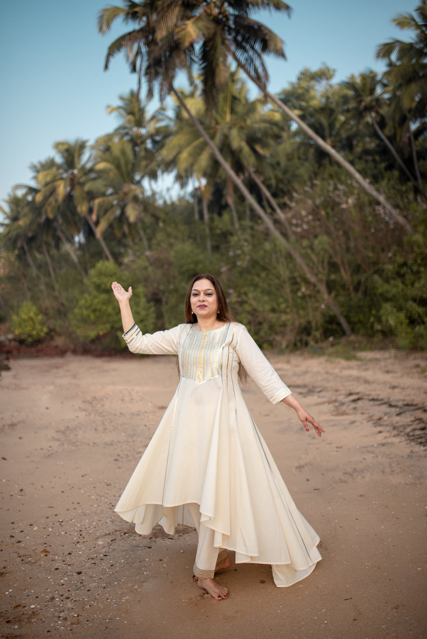 Ivory Grace Anarkali Set