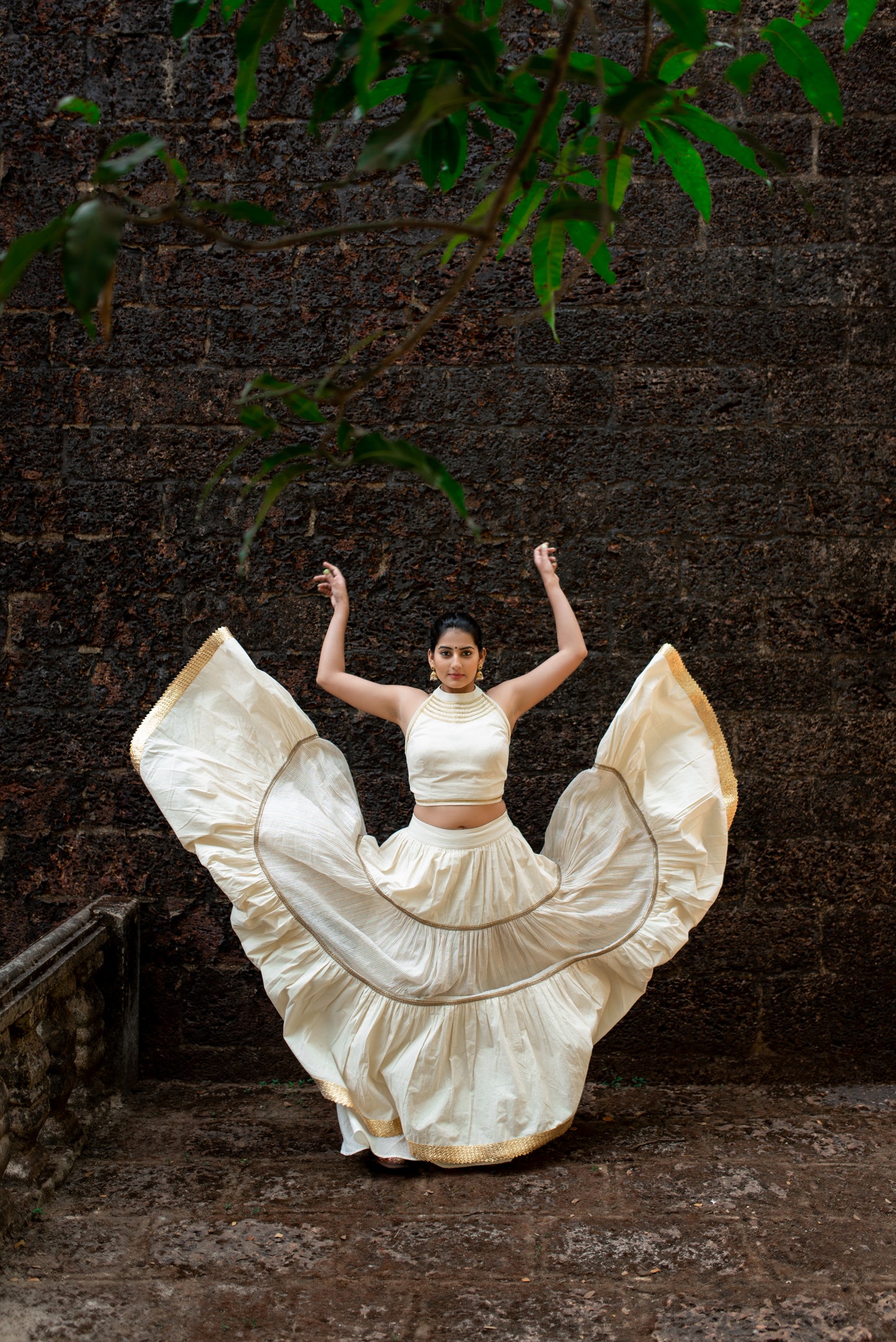 Zara Ivory Skirt Set