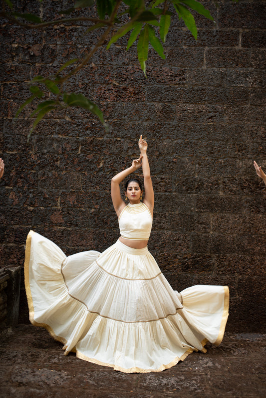Zara Ivory Skirt Set