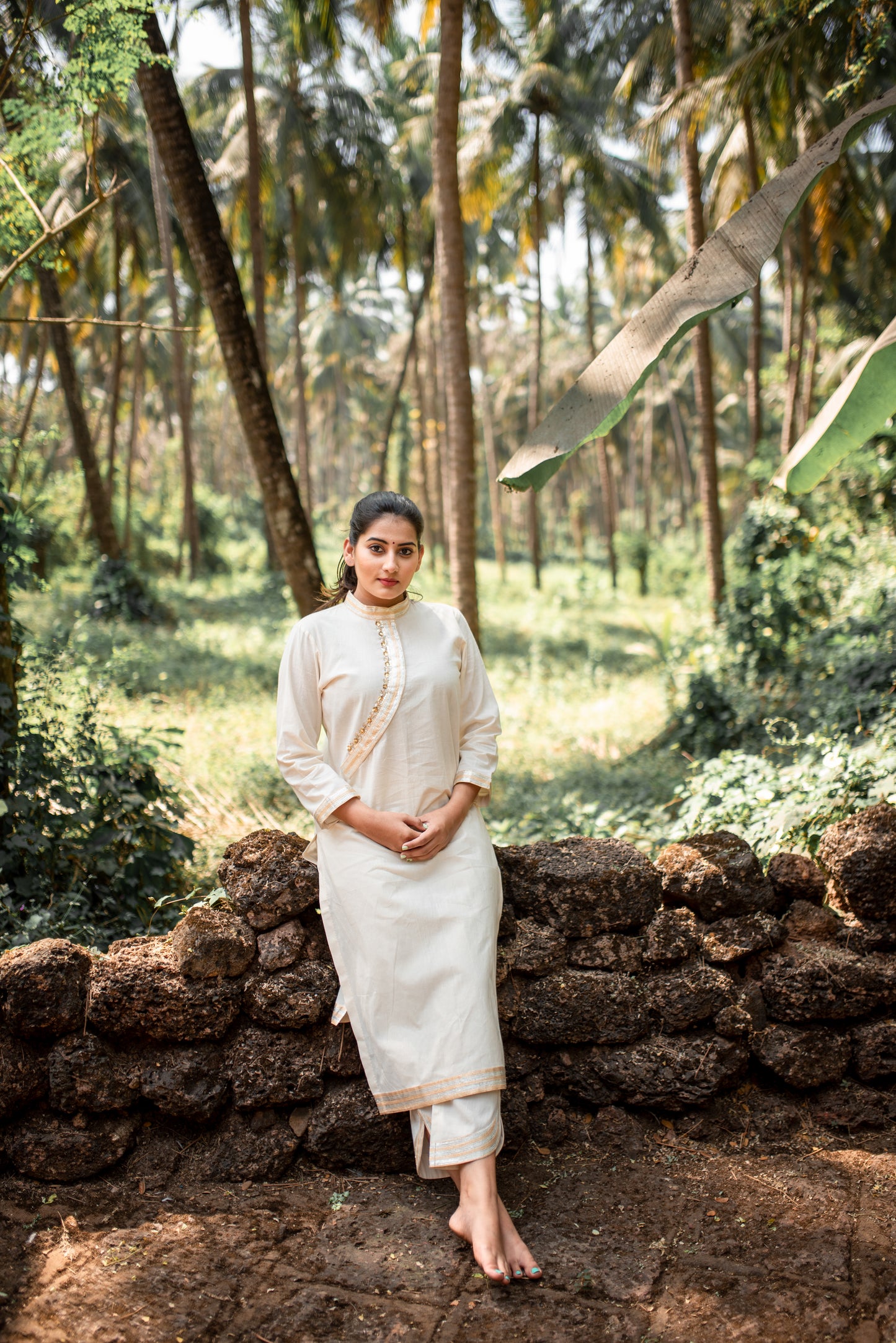 Zoya Ivory Kurta Set