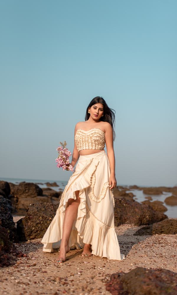 Ivory Breeze blouse and skirt Set