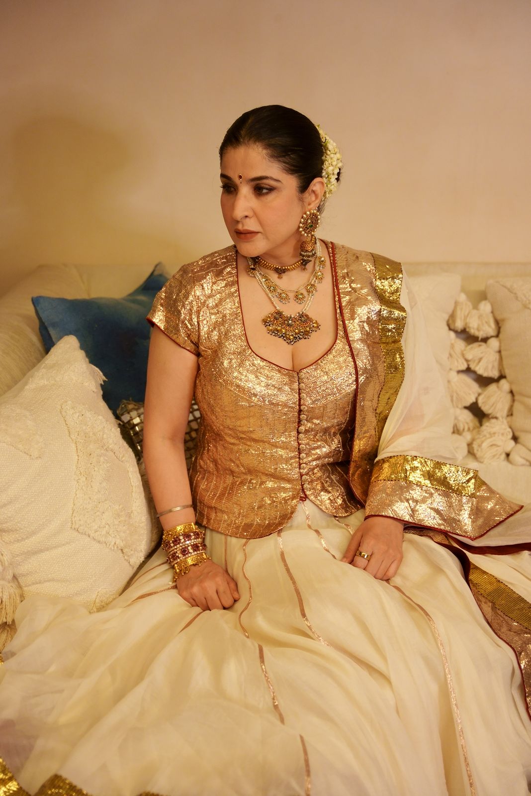 Aabha Gilded Mal Cotton Gharara Set