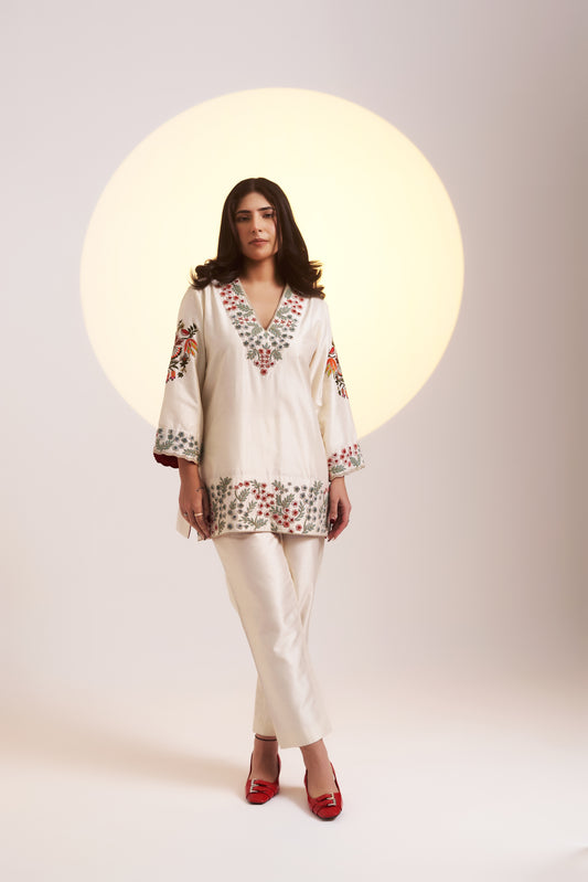 Hand Embroidered Elegance Co-ord Set