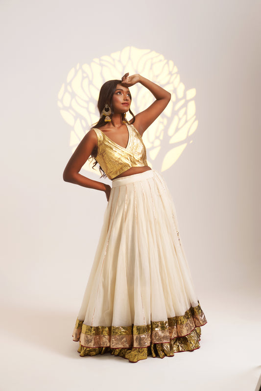 Golden Grace Lehenga Set
