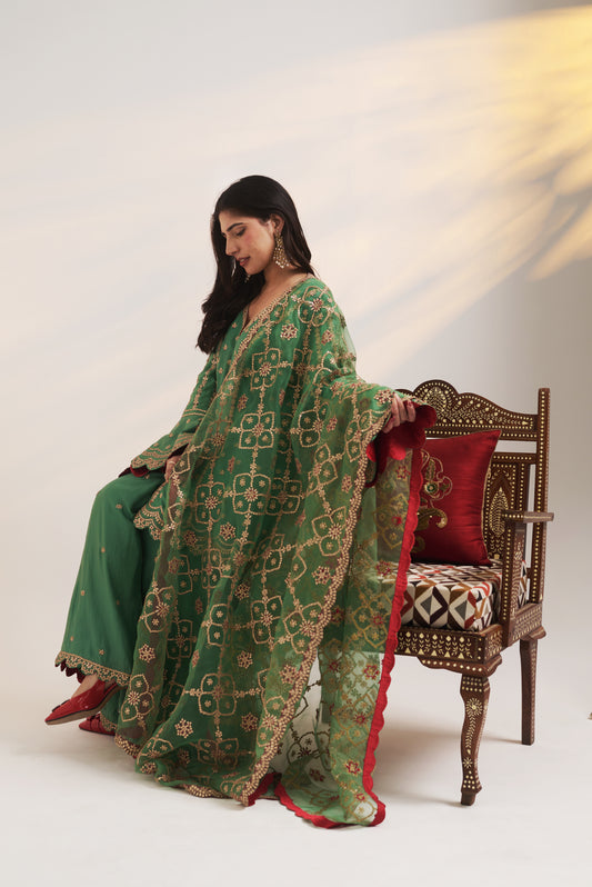 Gota Patti Silk Suit Set