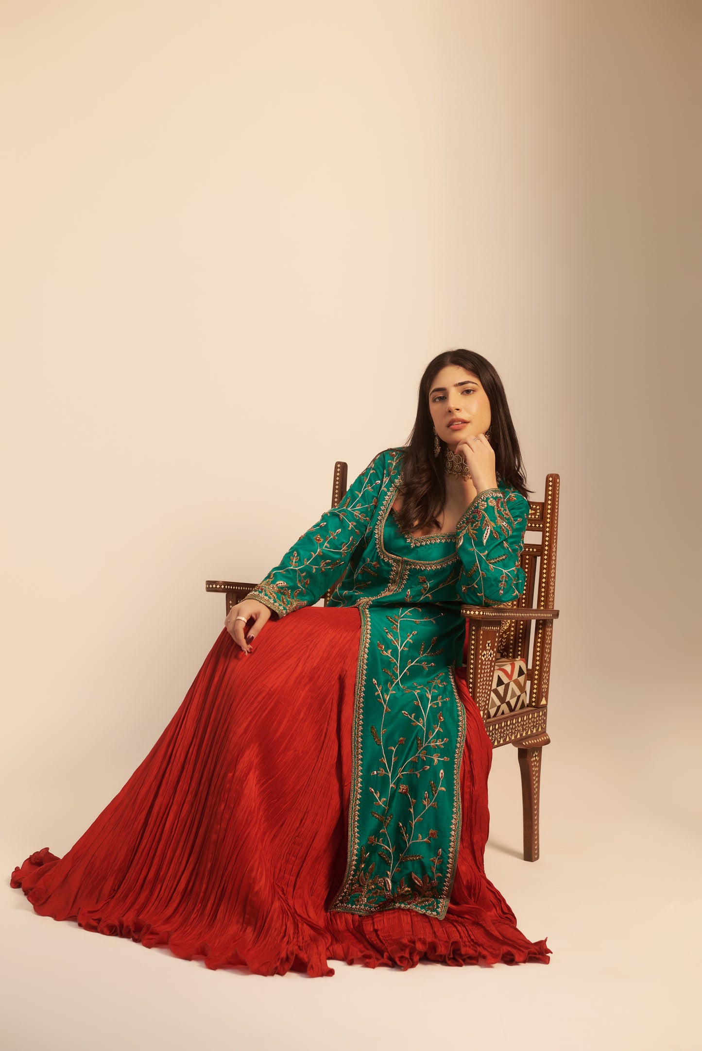 Zardozi Handwork Jacket Set