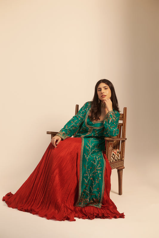 Zardozi Handwork Jacket Set