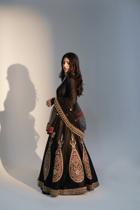 Silk Chanderi Anarkali Set