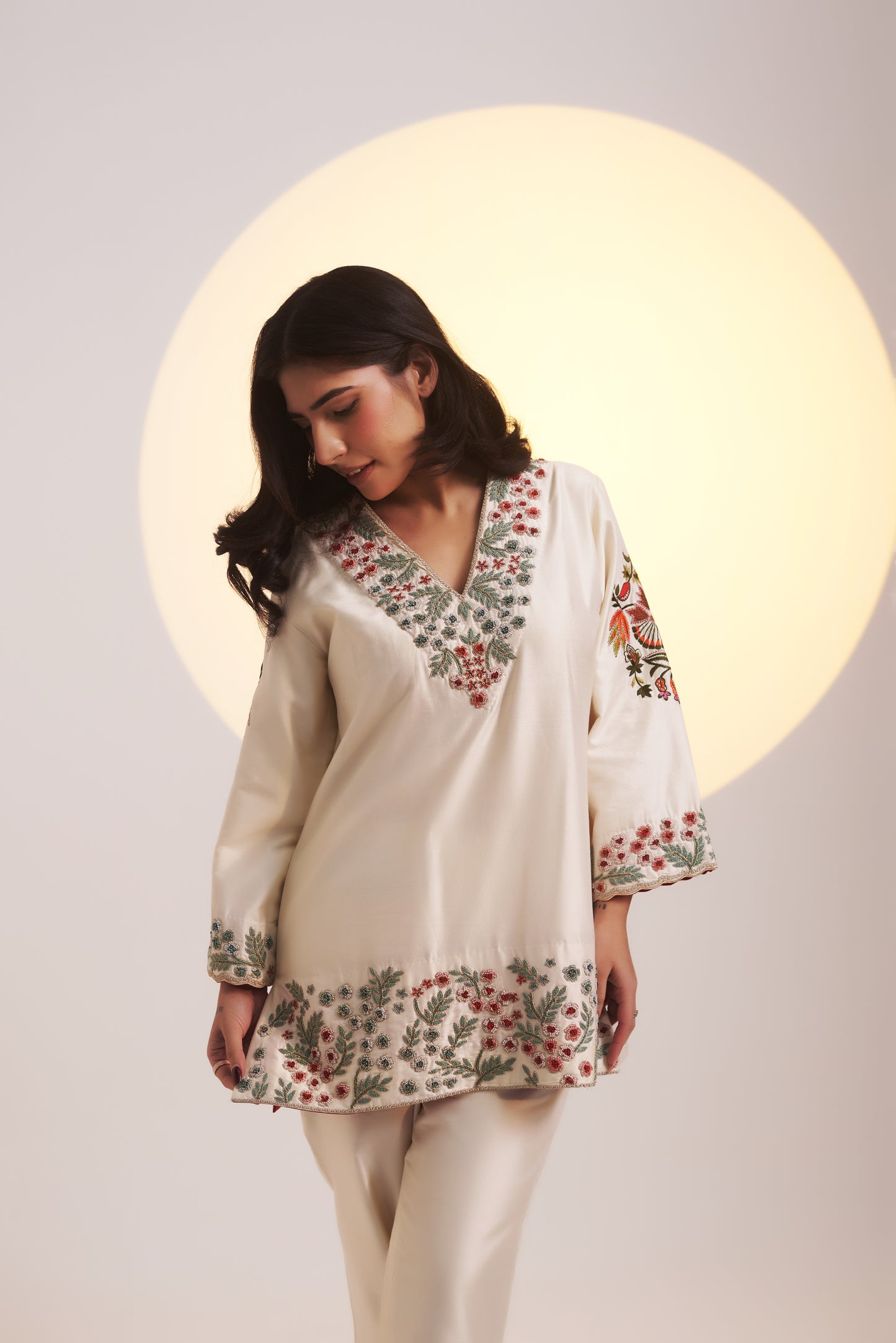 Hand Embroidered Elegance Co-ord Set