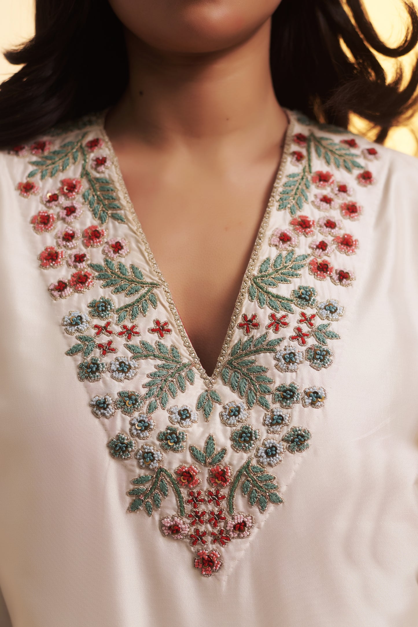 Hand Embroidered Elegance Co-ord Set