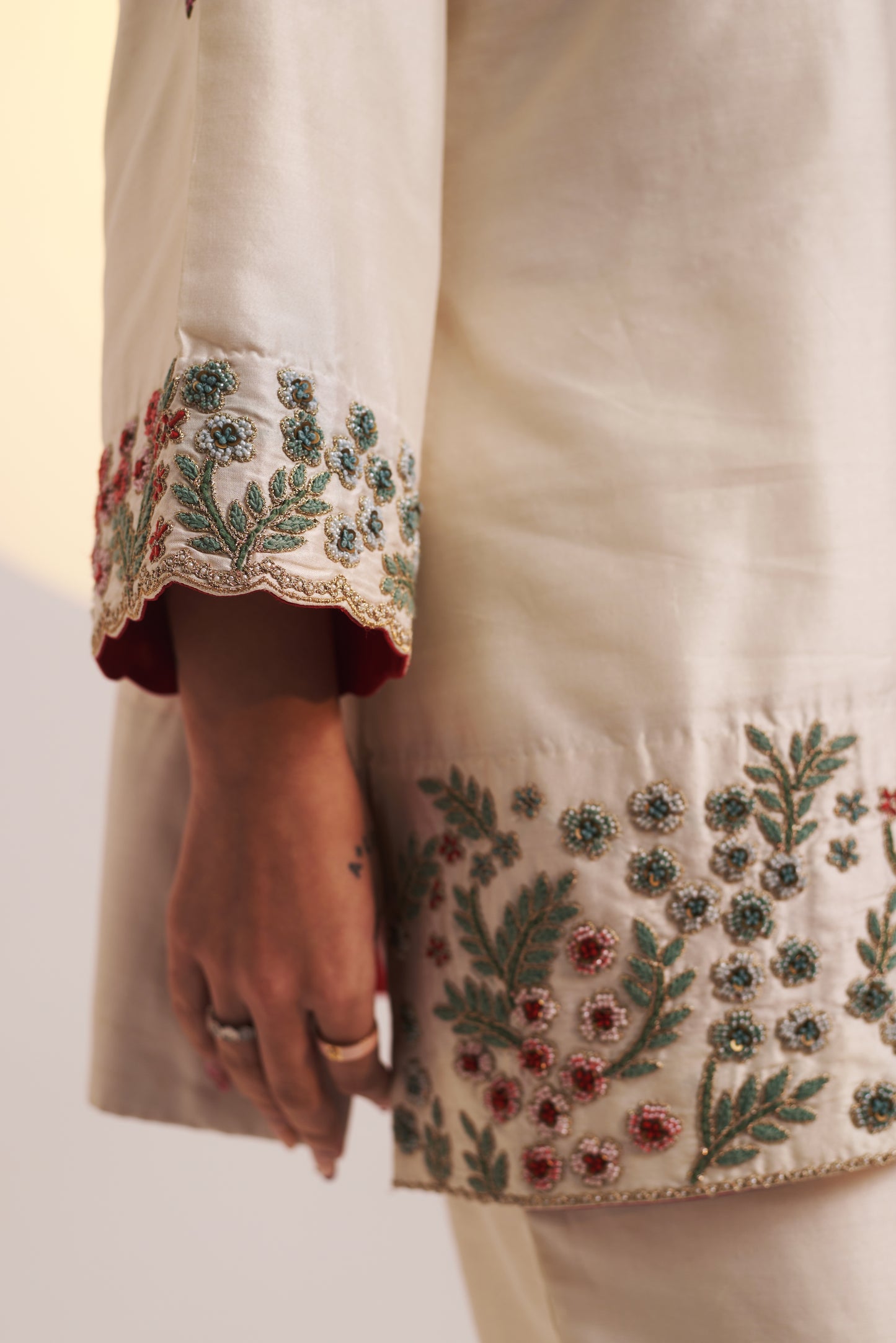 Hand Embroidered Elegance Co-ord Set