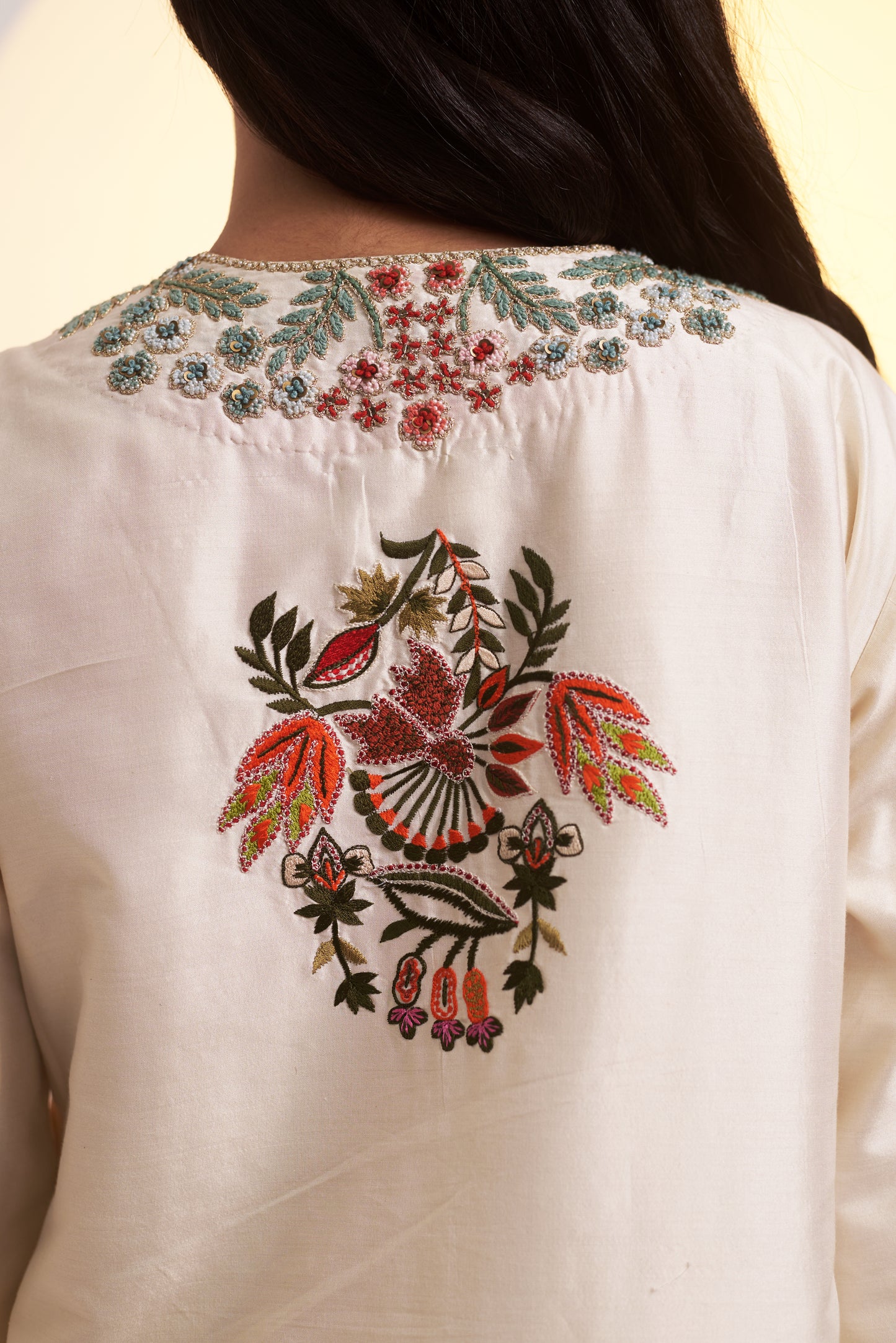 Hand Embroidered Elegance Co-ord Set