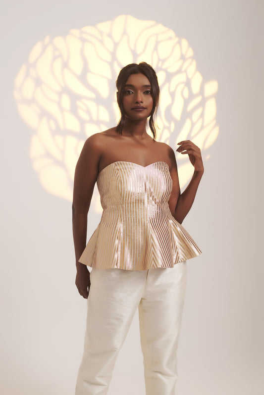 Rose Gold Elegance Corset with pants set