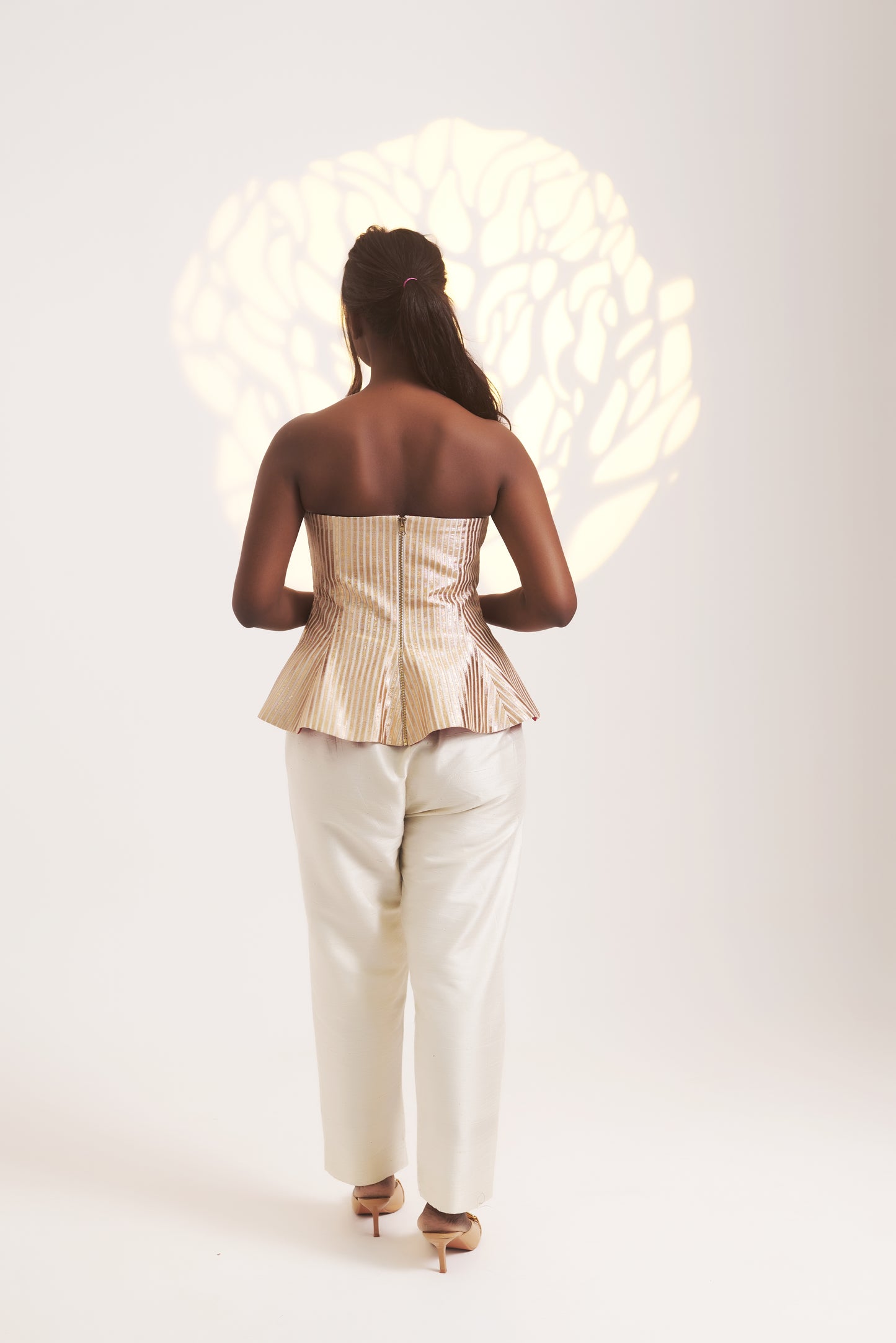 Rose Gold Elegance Corset with pants set