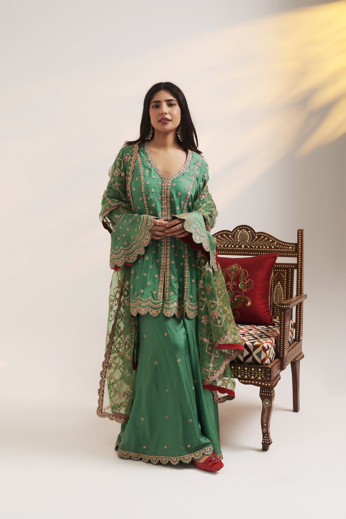 Gota Patti Silk Suit Set