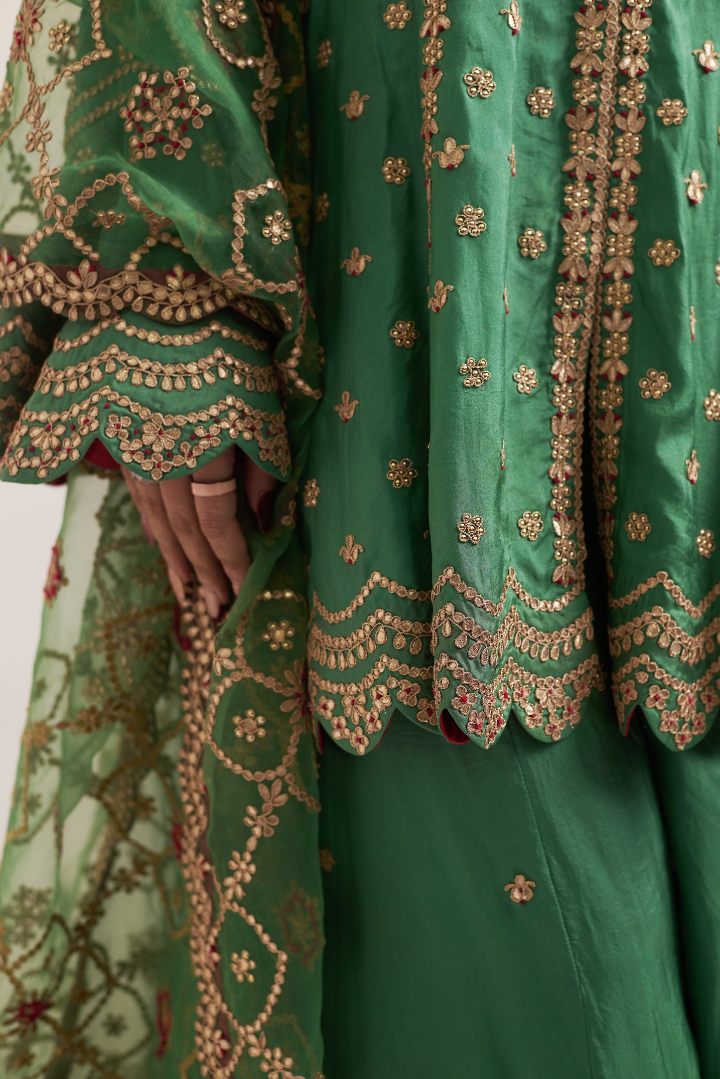 Gota Patti Silk Suit Set