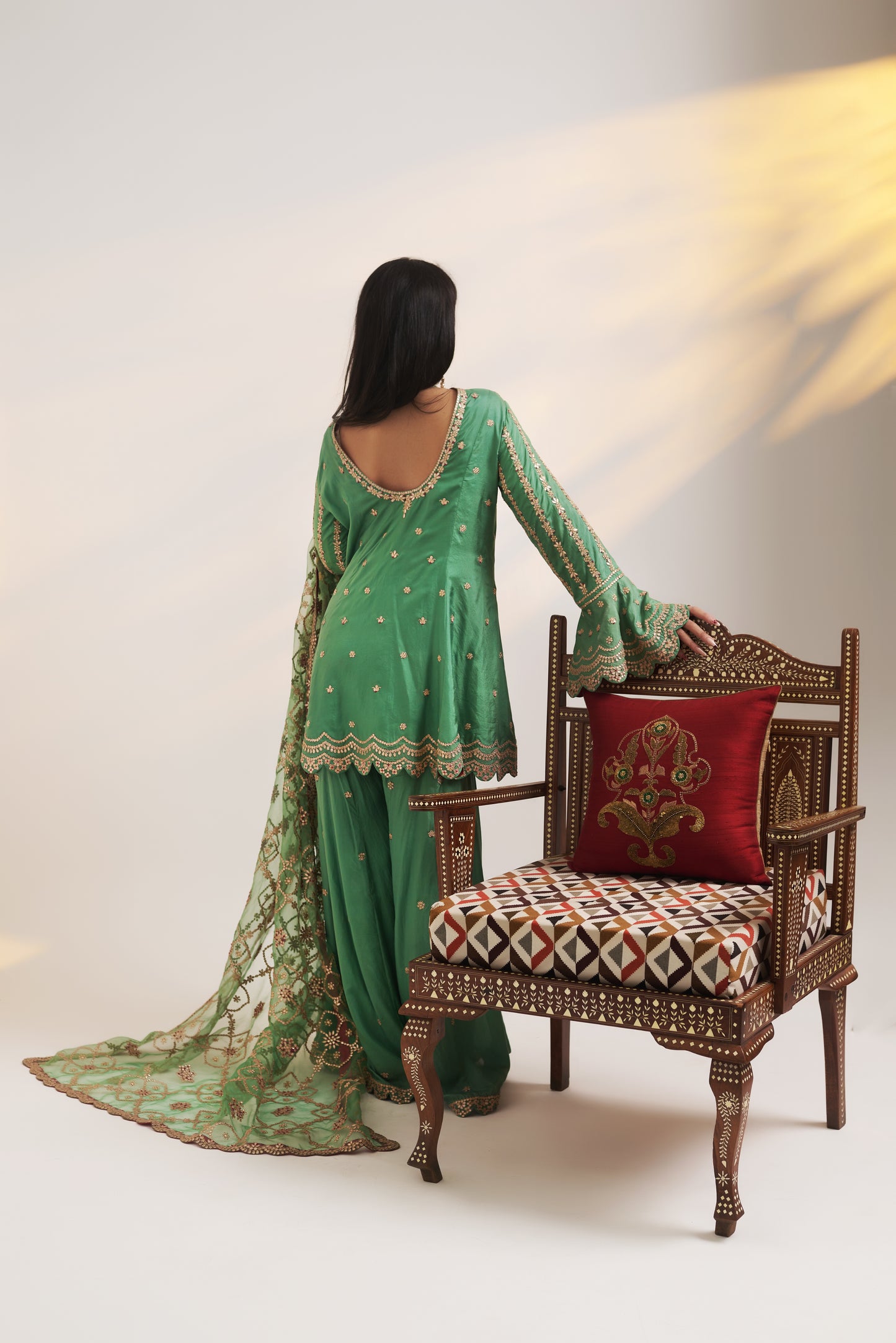 Gota Patti Silk Suit Set