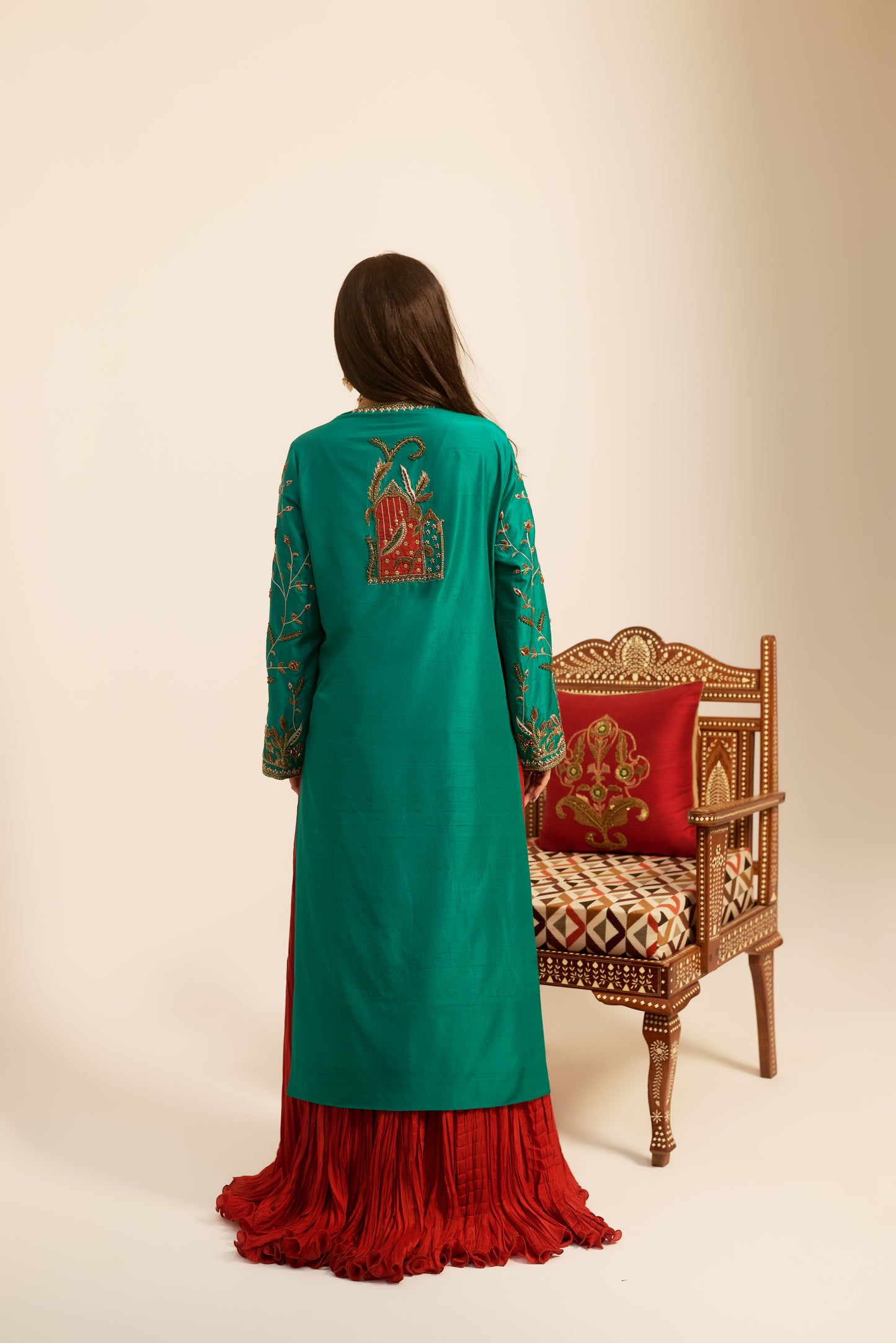 Zardozi Handwork Jacket Set